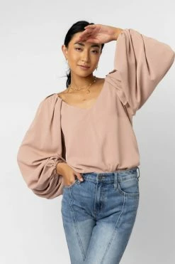 MAIZE Stephanie Blouse In Blush - FINAL SALE