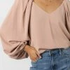 MAIZE Stephanie Blouse In Blush - FINAL SALE