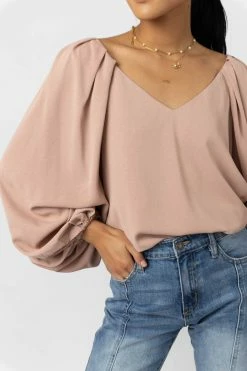 MAIZE Stephanie Blouse In Blush - FINAL SALE