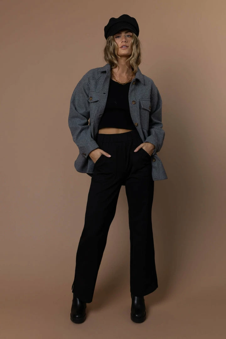 Cheap ๐ LOVE TREE Brinkley Shacket In Grey - FINAL SALE ๐ฅฐ 3 LOVE TREE Brinkley Shacket In Grey - FINAL SALE