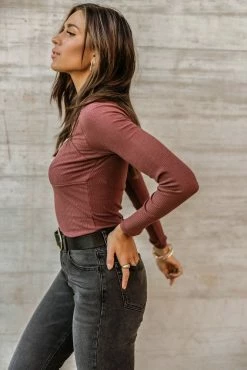 GINGER G Alyssa Ribbed Top - FINAL SALE