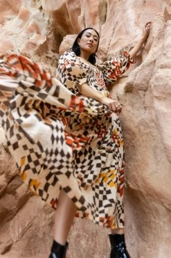 FATE INC Mari Checkered Maxi Dress - FINAL SALE