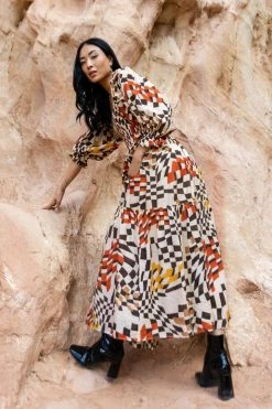 FATE INC Mari Checkered Maxi Dress - FINAL SALE