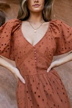 SEE AND BE SEEN Wilma Maxi Dress In Copper - FINAL SALE