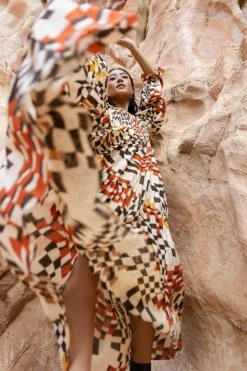 FATE INC Mari Checkered Maxi Dress - FINAL SALE