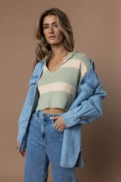 LE LIS Tops Tiana Cropped Sweater
