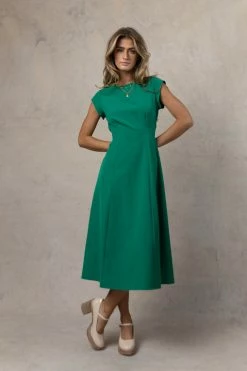 WORUI Neve Midi Dress In Green - FINAL SALE