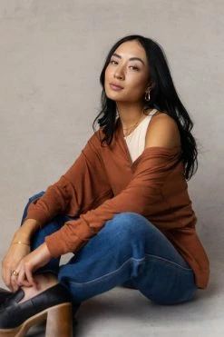 DRESS FORUM Trixie Top In Rust