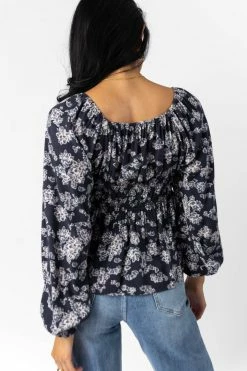 FINAL TOUCH COLLECTION Gala Blouse In Navy