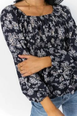 FINAL TOUCH COLLECTION Gala Blouse In Navy