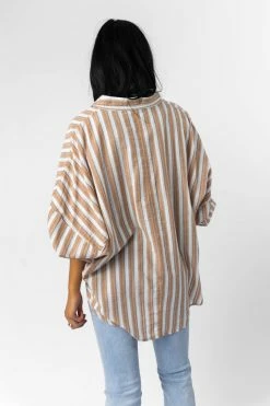 MISS LOVE Drew Button Down Top Tops