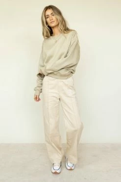 BAILEY ROSE Be Kind Pullover In Taupe Tops