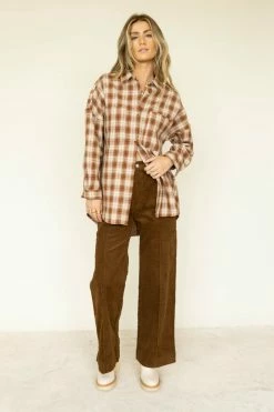 PAPERMOON Olympia Corduroy Pants In Brown - FINAL SALE