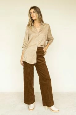 PAPERMOON Olympia Corduroy Pants In Brown - FINAL SALE
