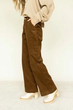 PAPERMOON Olympia Corduroy Pants In Brown - FINAL SALE