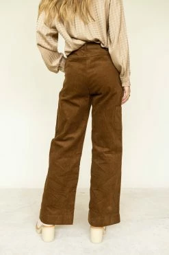 PAPERMOON Olympia Corduroy Pants In Brown - FINAL SALE