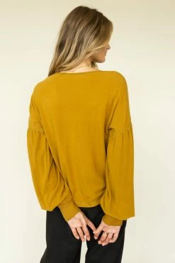SINA Kaori Top In Mustard - FINAL SALE