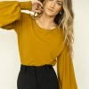 SINA Kaori Top In Mustard - FINAL SALE