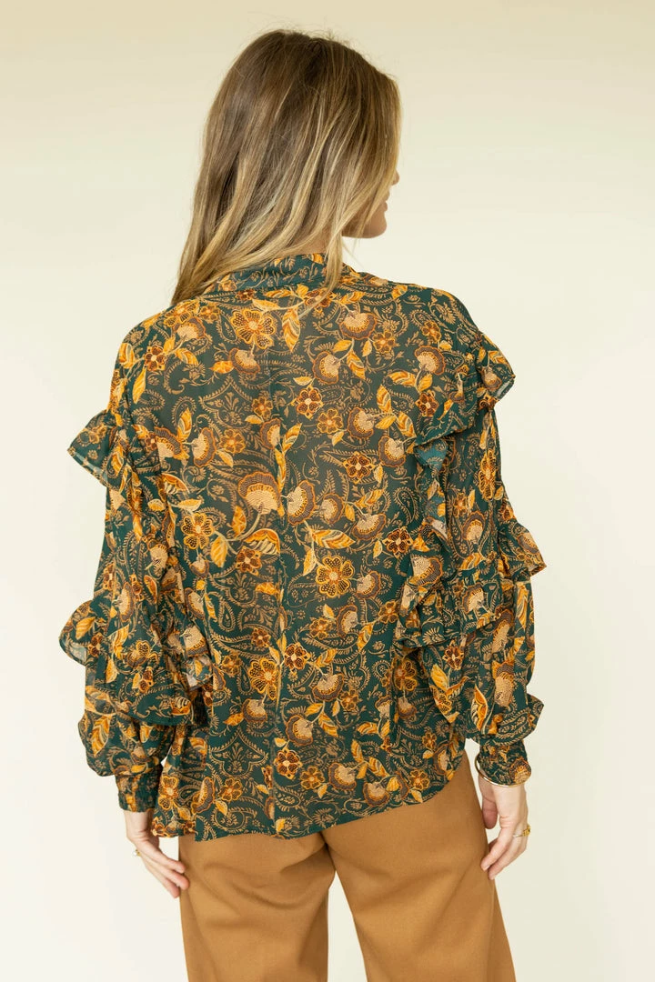 Hot Sale π ALAMIA Quinn Floral Blouse - FINAL SALE β€οΈ 6 ALAMIA Quinn Floral Blouse - FINAL SALE