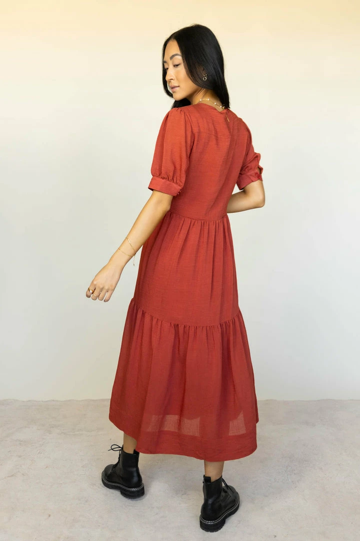 Brand new β WORUI Lauren Midi π Dress In Rust - FINAL SALE β€οΈ 5 WORUI Lauren Midi Dress In Rust - FINAL SALE