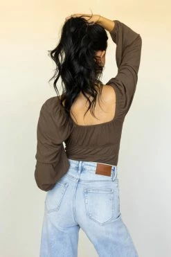 New π WELLMADE INC Maci Bodysuit In Brown - FINAL SALE π 7 WELLMADE INC Maci Bodysuit In Brown - FINAL SALE