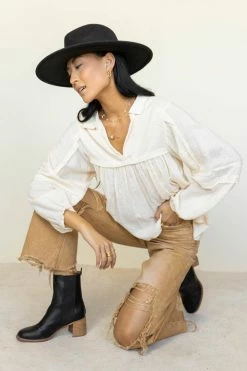 MILLIBON POLYMOND DK INC Alba Top In Cream - FINAL SALE