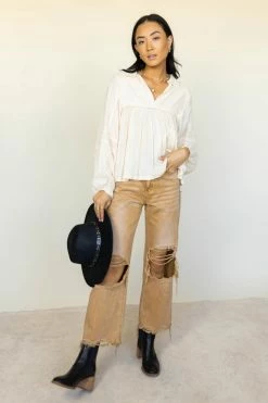 MILLIBON POLYMOND DK INC Alba Top In Cream - FINAL SALE