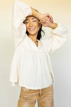 MILLIBON POLYMOND DK INC Alba Top In Cream - FINAL SALE