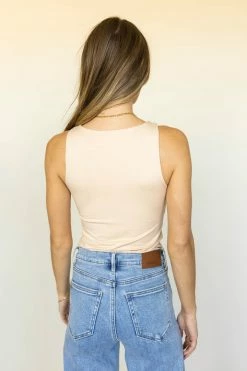 DRESS FORUM Tops June Bodysuit In Nude