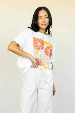 WELLMADE INC Love Graphic Tee In Ivory - FINAL SALE