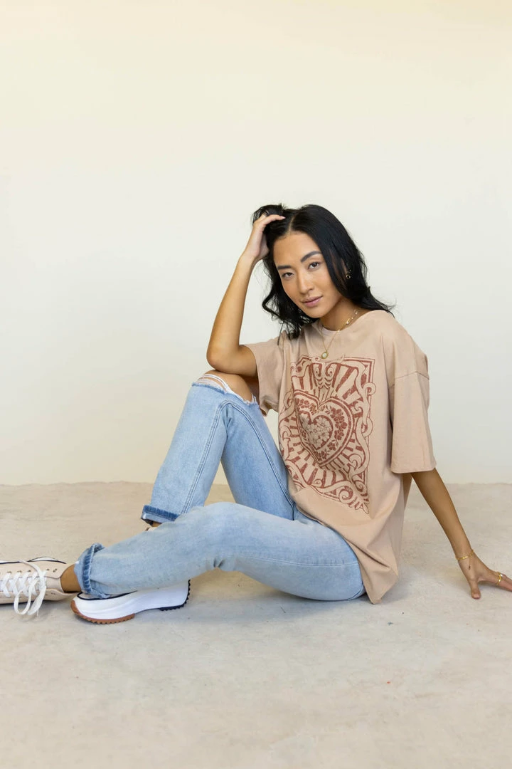 Cheap ๐ฏ WELLMADE INC Follow Your Heart Tee - FINAL SALE ๐งจ 1 WELLMADE INC Follow Your Heart Tee - FINAL SALE