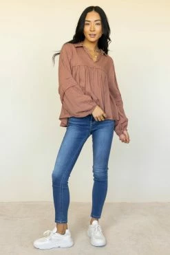 MILLIBON POLYMOND DK INC Alba Top In Terracotta - FINAL SALE