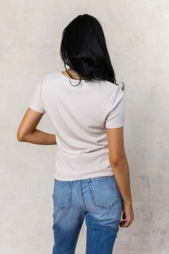 FINAL TOUCH COLLECTION Rickie Top In Taupe - FINAL SALE