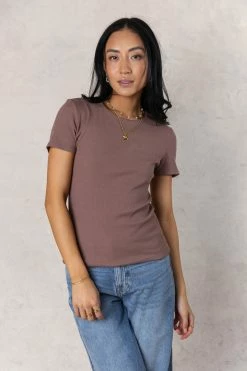 FINAL TOUCH COLLECTION Rickie Top In Brown - FINAL SALE Tops