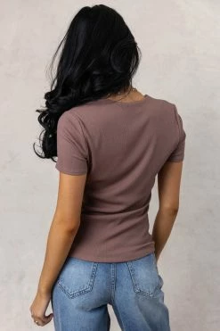 FINAL TOUCH COLLECTION Rickie Top In Brown - FINAL SALE Tops