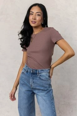 FINAL TOUCH COLLECTION Rickie Top In Brown - FINAL SALE Tops