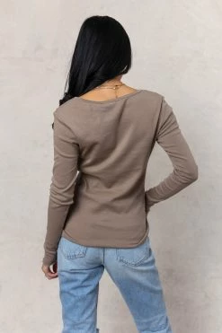 Vero Moda Rita Top In Dark Taupe Tops