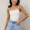 SINA Charlotte Bodysuit In Ivory - FINAL SALE Tops