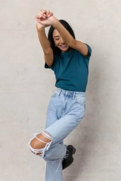 WORUI Tops Mckenna Tee Shirt In Teal
