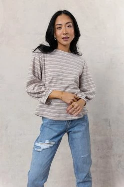 WELLMADE INC Meena Top In Natural - FINAL SALE