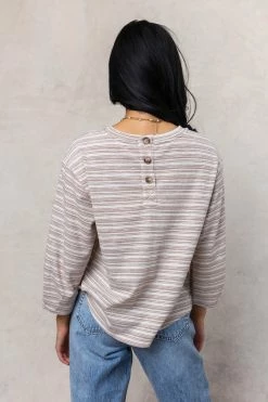 WELLMADE INC Meena Top In Natural - FINAL SALE