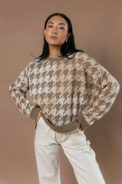 MITTO SHOP Tops Billie Houndstooth Sweater - FINAL SALE