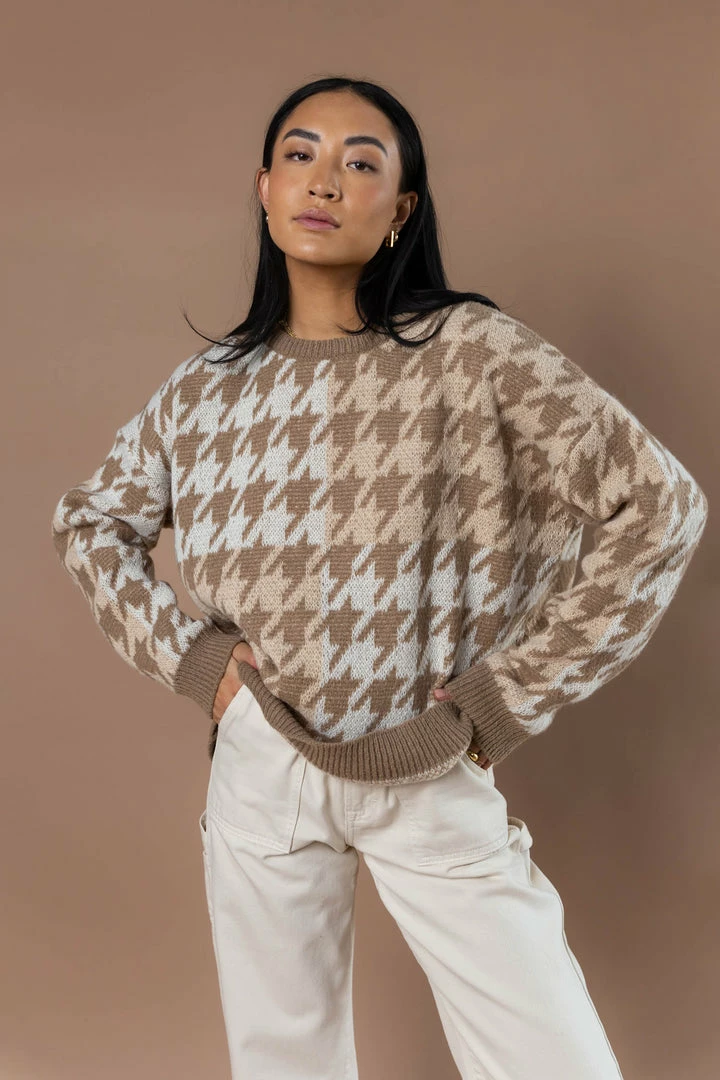 Top 10 π― MITTO SHOP Tops Billie Houndstooth Sweater - FINAL SALE π₯ 1 MITTO SHOP Tops Billie Houndstooth Sweater - FINAL SALE