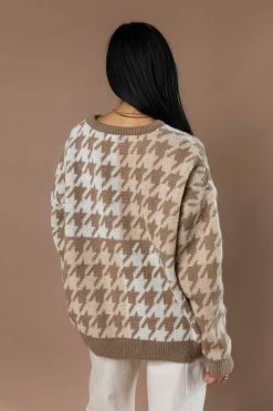 Top 10 π― MITTO SHOP Tops Billie Houndstooth Sweater - FINAL SALE π₯ 9 MITTO SHOP Tops Billie Houndstooth Sweater - FINAL SALE