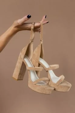 FREE SOUL/MIRACLE MILE Raelynn Heels In Beige Shoes