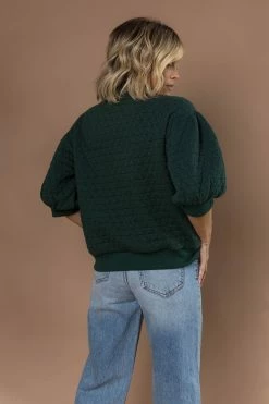 WORUI Astra Quilted Sweater In Green