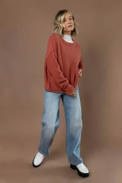 SINA River Sweater In Terracotta