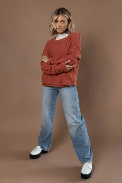 SINA River Sweater In Terracotta