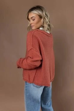 SINA River Sweater In Terracotta