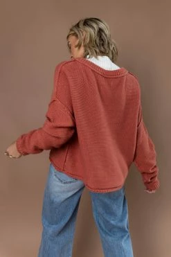 SINA River Sweater In Terracotta